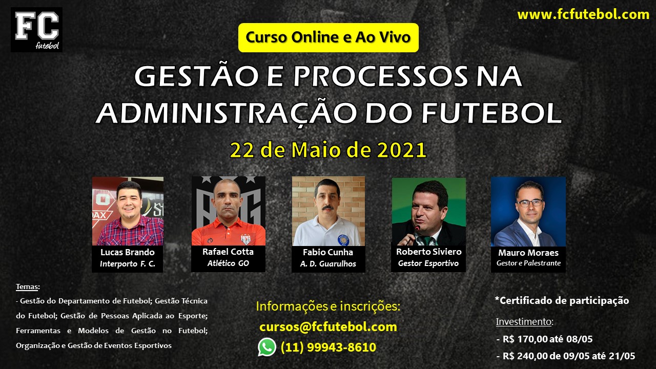 Curso de Gestão e Direção Desportiva no Futebol - 2ª Edição